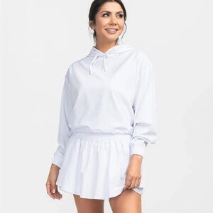 Hybrid Cropped Hoodie by Southern Shirt Co - Bright White